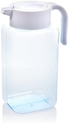 Arrow Home Products 1 Gallon Plastic Pitcher with Lid - Clear Plastic Pitcher for Refrigerator, Fill with Cold Drinks - BPA Free, Space-Saving Rectangular Design - Fill with Lemonade, Milk, Juice - Image 4