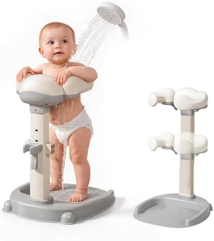 Baby Shower Stand for Babies 6+ Months, 5-Level Adjustable Height by Unknown
