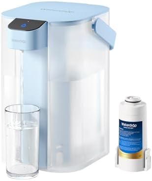 Waterdrop ED01LB Electric Water Filter Pitcher, 15-Cup Capacity, Light Blue by Waterdrop