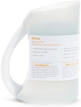 Munchkin® Rinse™ Baby Bath Rinse Cup, Soft Rim Shampoo Rinser, Grey - Image 4