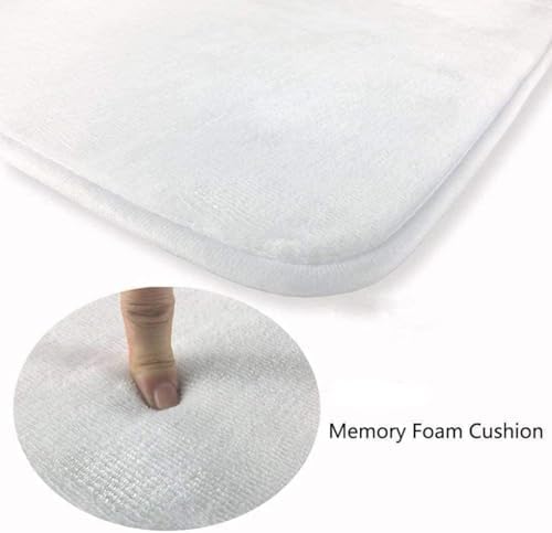2PCS Lovely Raccoon Bath Mat Cute Animal in Bathtub Bubble Shower Head Get Naked Rustic Wooden Board Farmhouse Bathroom Rug Microfiber Memory Foam Shower Mat Kitchen Bath Floor Rugs - Image 5