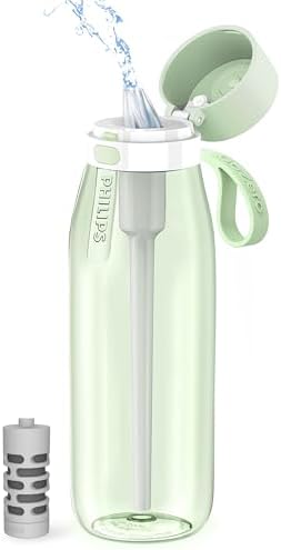 PHILIPS Filtered Water Bottle, BPA-Free Tritan, Travel Portable 36oz Green by PhilipsWater