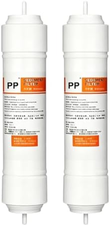 2-Pack 11x2.5" PP Cotton Water Filter, 1/4-inch Quick-Connect Straight Rod,for RO System, Under Sink & Drinking Water Filtration by Unknown