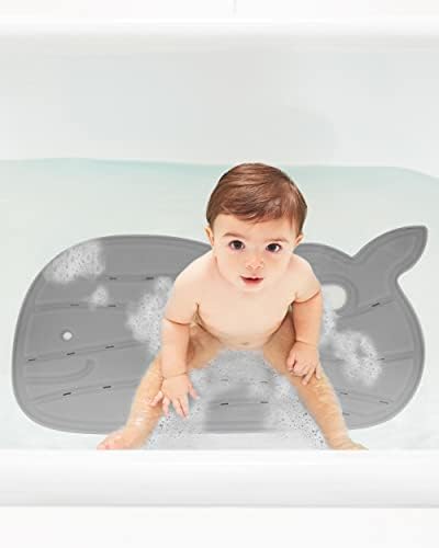Skip Hop Non-Slip Baby Bath Mat, Moby, Grey, 30" x 15.5" (Rectangular) (Pack of 6) - Image 4