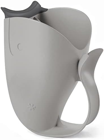 Skip Hop Baby Bath Rinse Cup, Moby Tear-Free Waterfall Rinser, Grey & Baby Bath Spout Cover, Universal Fit, Moby, Grey - Image 2