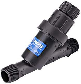 NDS PRYF 30 Pressure-regulating Y Filter, 3/4 in. MPT X 3/4 in. MPT, 0.2-5 GPM Flow Range, 30 PSI, 200 Mesh, Black by Raindrip