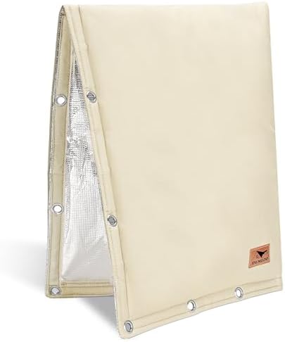 Backflow Preventer Insulation Cover - 2 Way Opening Pipe Insulation Cover for Irrigation Valve, Sprinkler Cover for Outside - Winter Freeze Protection Backflow Cover - 18" W x 34" H, Beige by DEMEDO