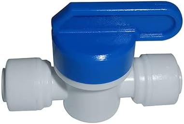 Food-Grade Quick Connector Push-In Tube Fitting, 3/8" O.D. Equal Shut off Ball Valve for Reverse Osmosis Water Filter Purifier (Pack of 5) by YZMSZ