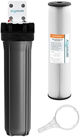 Aquasure Fortitude V2 Series High-Flow Whole House Pleated Sediment Water Filter - 30 Micron Large Size by Aquasure