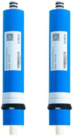 100 GPD RO Membrane Filter Replacement, 12" x 2.0" Reverse Osmosis Water Filter Membranes Replacement for Home Drinking Under Sink RO Water Filtration System, 2-Pack by HJCSandmonkWaterFilterCoLtd