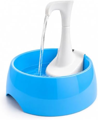 Aqua First Pet Water Fountain – Automatic Water Dispenser for Dogs, Cats, and Small Pets – Indoor Hydration Bowl – 1.2L/42 fl oz – Blue by HOME