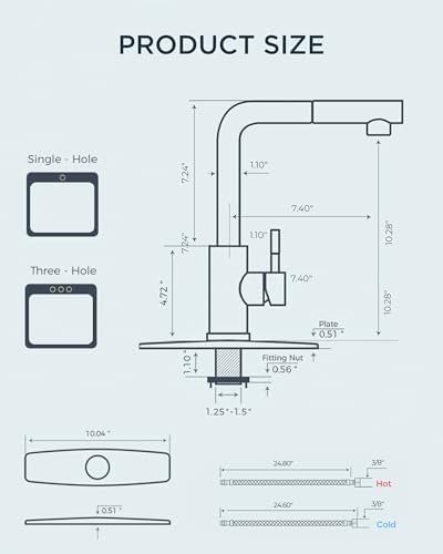 FORIOUS Kitchen Faucet with Pull Out Sprayer, Single Handle, Brushed Gold - Image 6