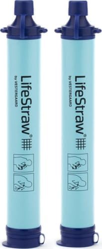 LifeStraw Personal Water Filter for Hiking, Travel and Emergency, Blue, 2PK by Unknown