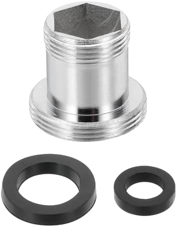 uxcell Faucet Aerator Adapter, M16 Male to M22 Male Brass Faucet Adapter with Washer for Kitchen Bathroom Sink Water Filter Kit Connection, 20mm Length by uxcell