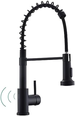 WEWE Touchless Kitchen Faucet, 2-Mode Sprayer, Matte Black, Pull-Down by WEWE