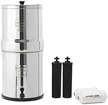 Big Berkey 2.25 Gal Gravity Water Filter System with 2 Fluoride Filters by Berkey