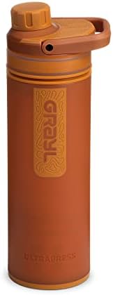 GRAYL UltraPress 16.9 oz Water Purifier & Filter Bottle, Mojave Redrock by GRAYL