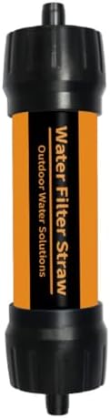 Aquazipo Outdoor Water Filter Straw, Portable Filtration for Camping Emergency (Orange,1) by Unknown