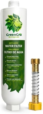 GreenGro Garden Hose Water Filter, KDF + Activated Carbon by GreenGroBiologicals