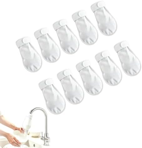 Faucet Filter Cotton Bags, Replaceable Non-Woven Sleeve for Kitchen & Bath (10 Pcs) by TETQNLG