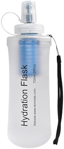 GUYI 700ml Collapsible Water Filter Bottle, Removes Impurities, BPA Free, Ultralight for Hiking, Camping, Cycling & Travel-White by GUYI