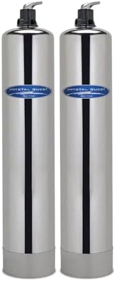 Crystal Quest Smart + Softener | Whole House Inline Water Filter | Stainless Steel | Manual Backwash by CrystalQuest