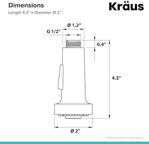 Kraus KFS-1CH Dual Function Kitchen Faucet Sprayer, Chrome - Image 6