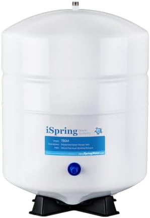 iSpring T55M 5.5 Gallon Residential Pre-Pressurized Water Storage Tank for Reverse Osmosis (RO) Systems , White by iSpring