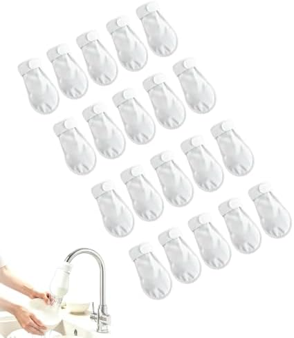 Faucet Filter Cotton Bags, Replaceable Non-Woven Sleeve for Kitchen & Bath (20 Pcs) by TETQNLG