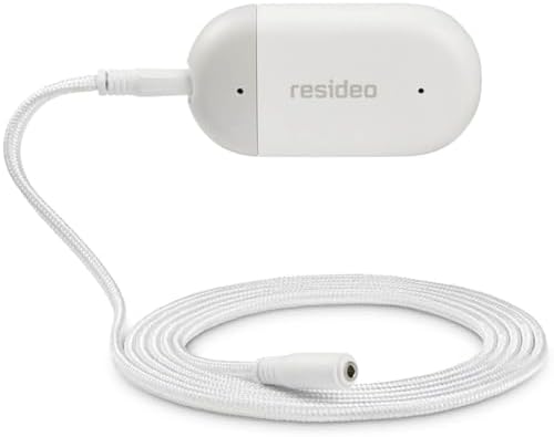 Resideo CHW3610W8001 WiFi Water Leak Detector For Home, Smart Water Sensor Alarm and Freeze Detector, Water Detector Alarm for Basement, Bathroom, and Under Sink by RESIDEO