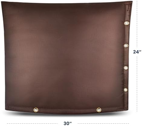 Backflow Preventer Cover for Winter Freeze Protection, Five-Layer Insulation Design, Hook and Loop Openings with Grommet Holes,Outdoor Pipe and Sprinkler Cover,30''W x 24''H- Brown - Image 6