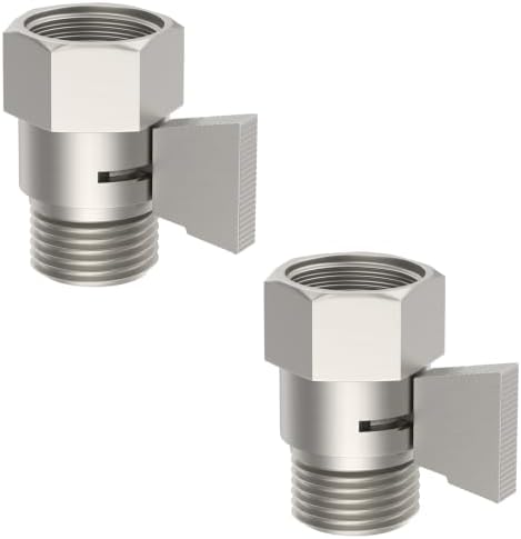 Angle Simple Shower Head Flow Restrictor, Brushed Nickel, 2 Pack by AngleSimple