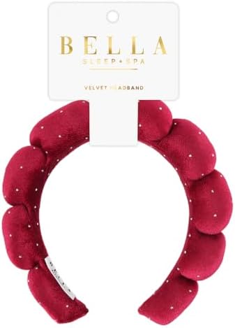 Bella Sleep + Spa Puffy Makeup Headband - Soft Microfiber Spa Headband for Washing Face - Padded Non-Slip Facial Skincare Hairband for Women & Teens, One Size - Image 3
