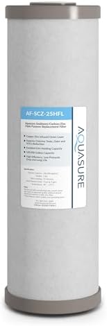 Aquasure Fortitude V2 Series Triple Purpose Sediment/Carbon/Zinc Replacement Filters (1, Large) by Aquasure