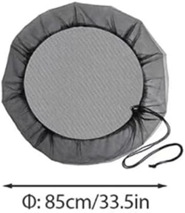 Net Protective Having Drawstring Fine Buckets Lid Small Diameter Mesh Black 60-100cm to Keep Leaves Debris Flies out Screen(85cm) - Image 2