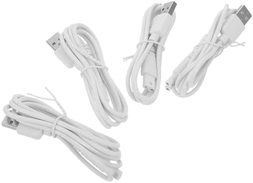 4pcs Water Flosser USB Charging Cord Portable Replacement Cable White by PRETYZOOM