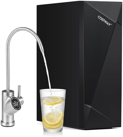 COSTWAY Alkaline PH+ RO Water Filter, 800 GPD Tankless Under-Sink RO System by COSTWAY