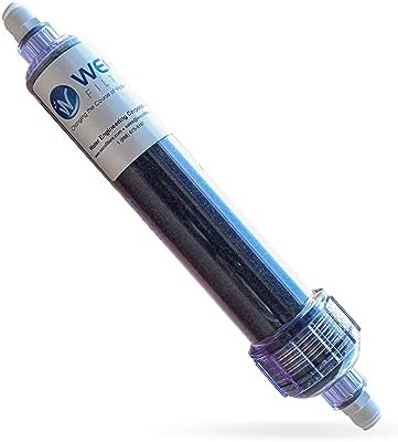 WECO Inline Color Changing Deionizing Mixed Resin for Pure and Spotless Water - High Purity Mixed Bed Resin (DI) 2 X 10 Inch Cartridge (3/8 Inch Quick Connect) by WECOFilters