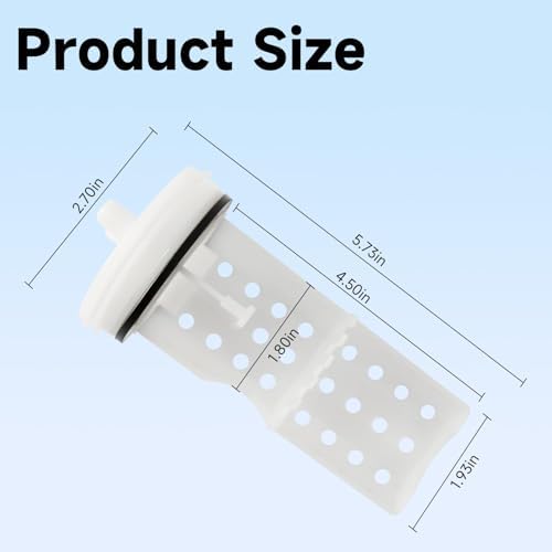 Front Load Washer Drain Pump Filter Compatible with GE Profile 3.6 3.7 3.8 Cu.Ft WBVH WCVH WHDVH Series Replace#: WH11X34741 AP7205454 - Image 2