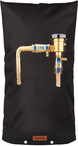 Backflow Preventer Insulation Cover, Pipe Insulation Covers Winter Freeze Protection,Irrigation Sprinkler Valve / Water Well Pump Insulated Pouch for Outside (Black, 18" W x 34" H) by Aprllolg