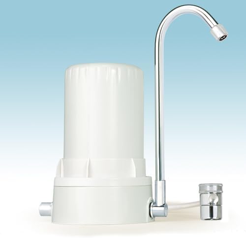 COUNTERTOP Water Filter with Alkaline Minerals & ANTIOXIDANTS - White White, AYRO Home & Travel Plus - Made in USA by Healthy%7CNatural%7CIonized