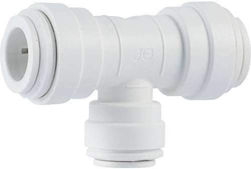 John Guest Speedfit 3/8 Inch x 3/8 Inch x 1/4 Inch OD Reducing Tee, Push to Connect Plastic Plumbing Fitting, PP30121208WP by JohnGuest
