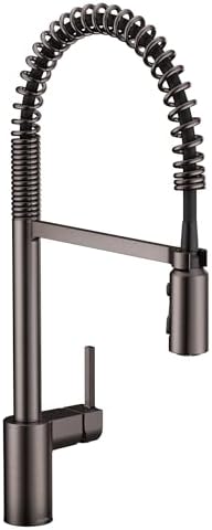 Moen Align Black Stainless One-Handle Pre-Rinse Spring Pulldown Kitchen Faucet with Pull Down Sprayer and Power Boost, Single Hole Kitchen Sink Faucet, 5923BLS by Unknown
