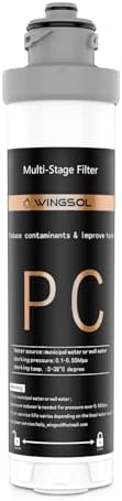 WINGSOL Replacement Filter Cartridge for Under Sink Water Filter Compatibel with: WS-QC-001, WS-QC-001 (F), WS-QC-001 (FY), WS-QC-001 (FB), 1 Pack by WINGSOL