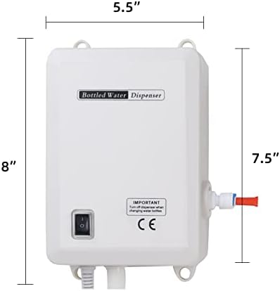 Bottled Water Dispenser Pump System - 20ft 110V AC US Plug Water Dispensing Pump with Single Inlet - Compatible Use with Coffee/Tea Machines, Water Dispensers, Refrigerators, Ice Makers - Image 5