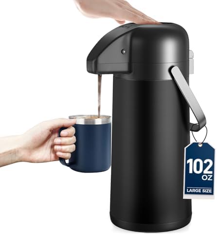 Coffee Carafe for Keeping Hot, 102OZ / 3L Airpot Coffee Dispenser with Pump by Unknown