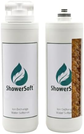 Shower Water Softener for Hard Water | 2-Cartridge Ion Exchange Softener System | Portable Hard Water Filter Alternative for Apartments | Soft Water for Hair & Skin | No Plumber by Unknown