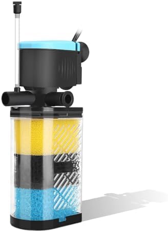 3-Stage Internal Aquarium Filter with Aeration & Dual Water Outlet by FUMAK