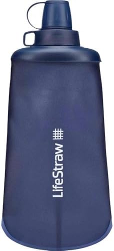 LifeStraw Peak Series - Collapsible Squeeze Bottle Water Filter System – 650ml for Trail Running, Through Hiking, Travel, Cycling, and Fishing; BPA-Free; Mountain Blue by Unknown
