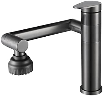 1080 Degree Swivel Bathroom Faucet Gun Grey Lavatory Basin Sink Faucet by Chiczam